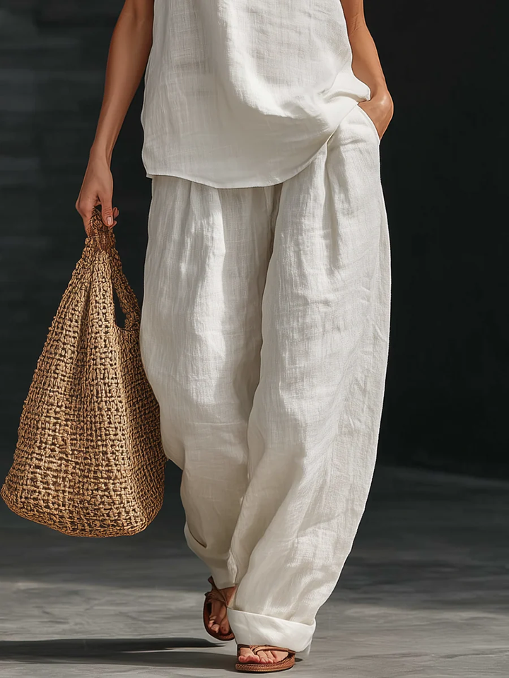 Zoë™ | Set Senza Maniche con Pantaloni a Gamba Larga