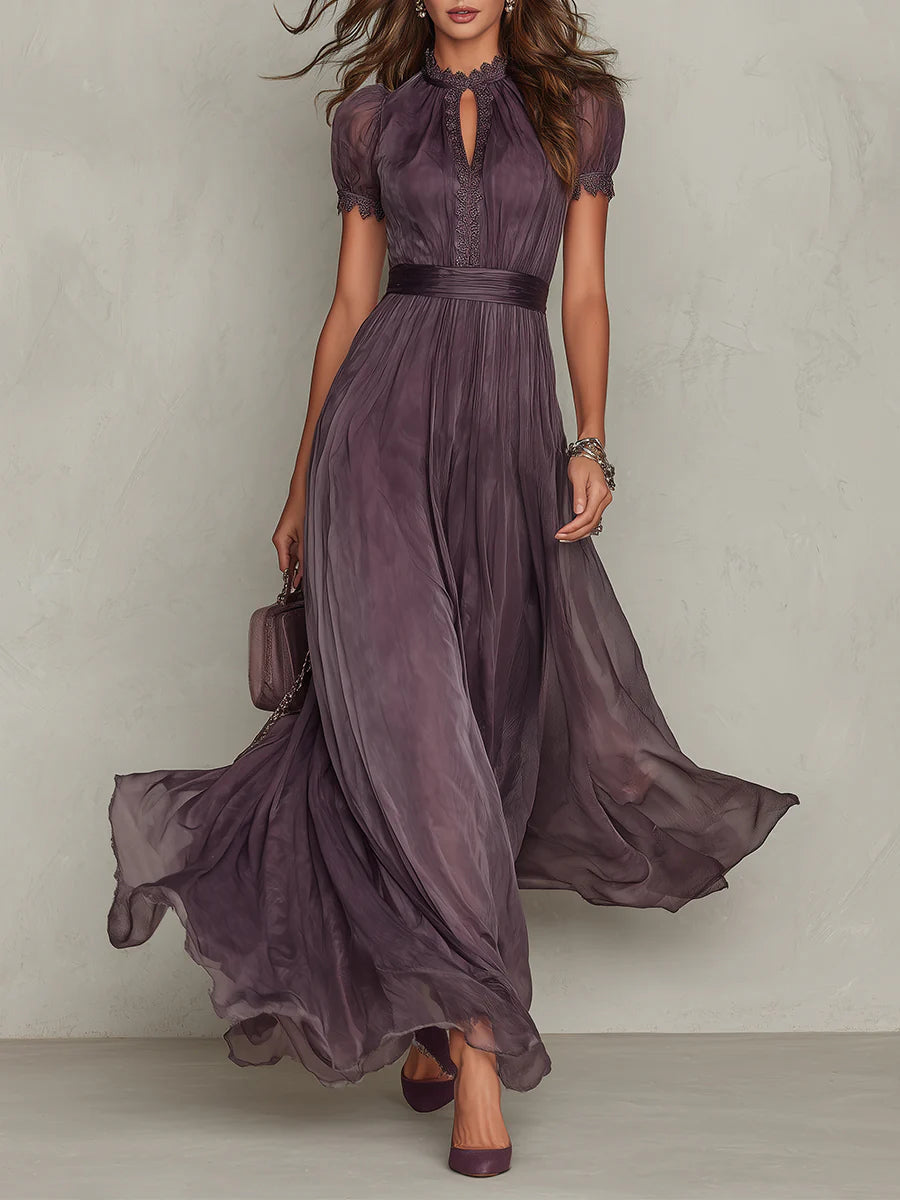 Ashley | Abito maxi elegante in chiffon
