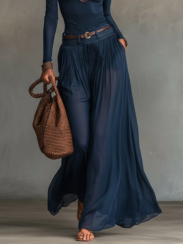 Celeste | Completo con Top Monospalla e Gonna in Tulle