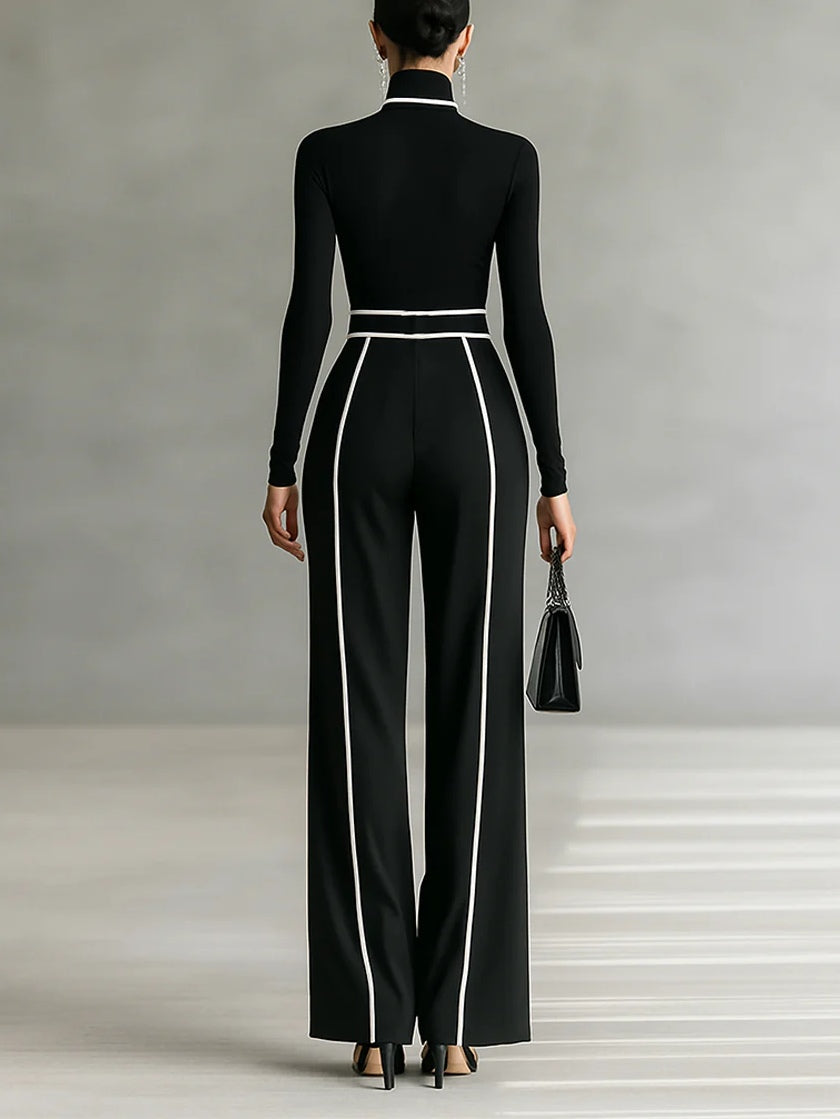 Solana | Coordinato con Dolcevita, Pantaloni Ampi e Cintura