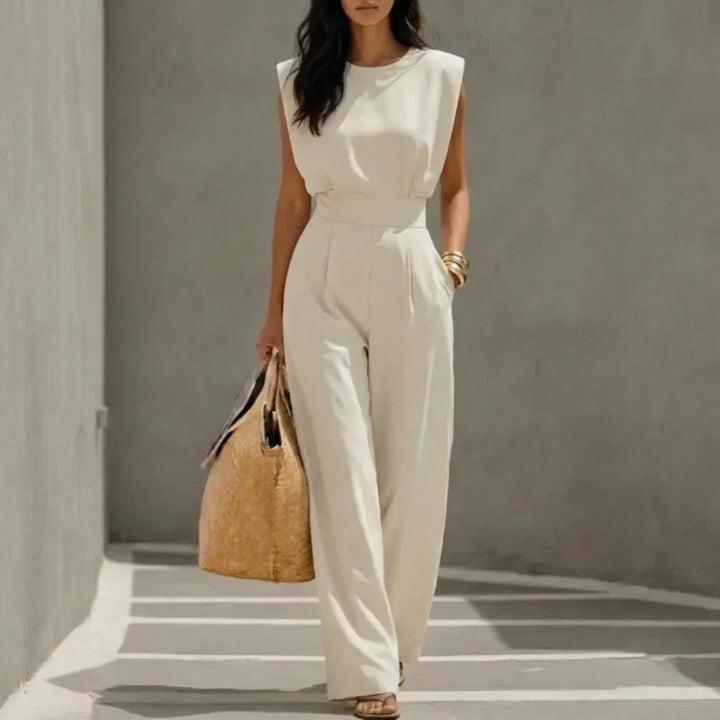 Ariadna | Tuta Elegante Senza Maniche con Cintura e Gamba Larga