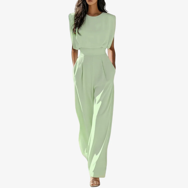Ariadna | Tuta Elegante Senza Maniche con Cintura e Gamba Larga