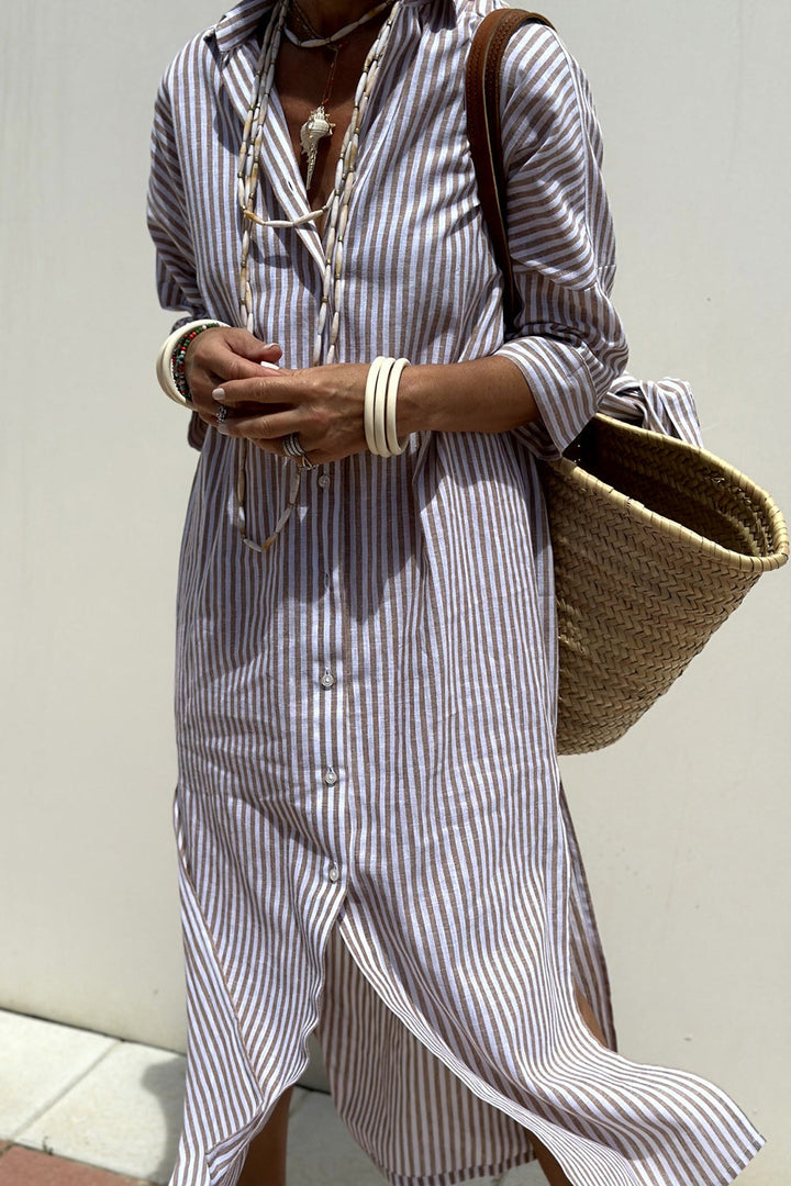 Sunna | Abito Camicia a Righe Senza Tempo