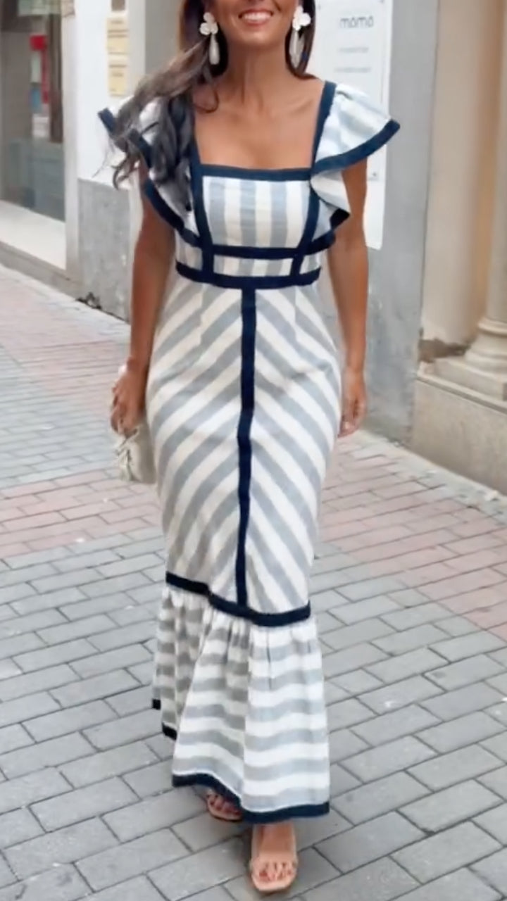 Dianne | Abito Maxi a Righe Retro