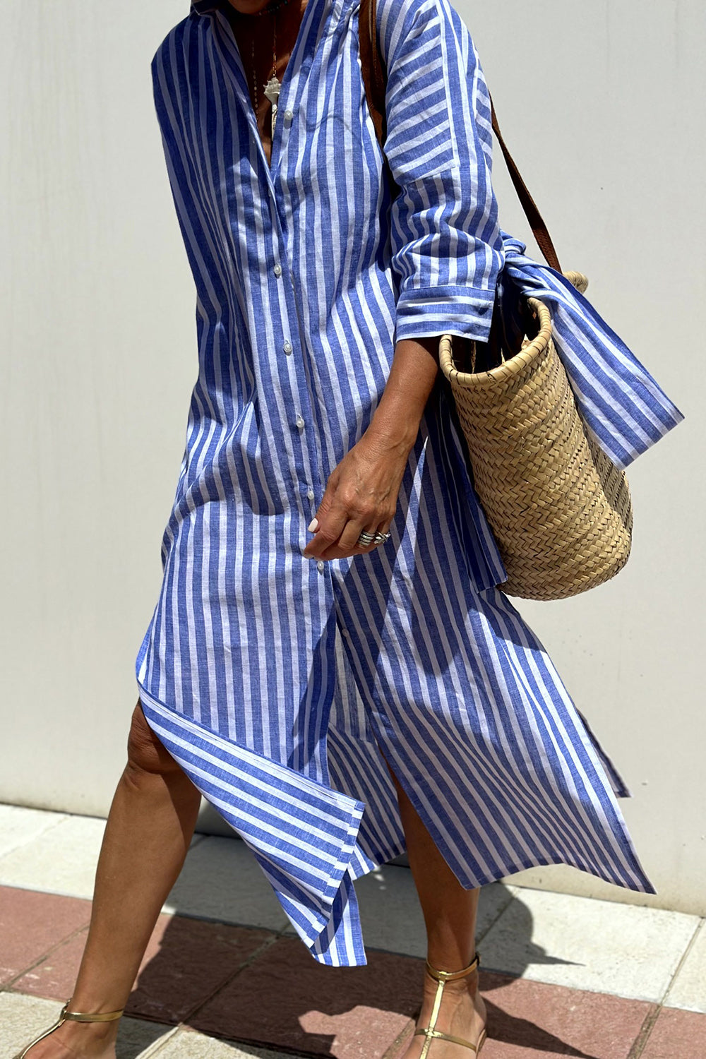 Sunna | Abito Camicia a Righe Senza Tempo