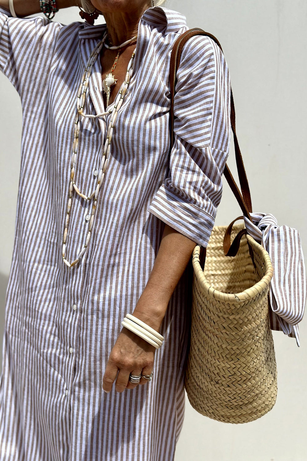 Sunna | Abito Camicia a Righe Senza Tempo