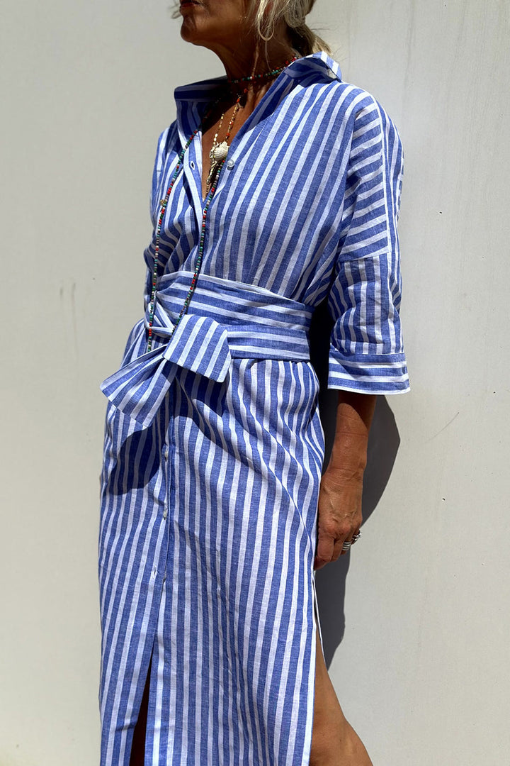 Sunna | Abito Camicia a Righe Senza Tempo