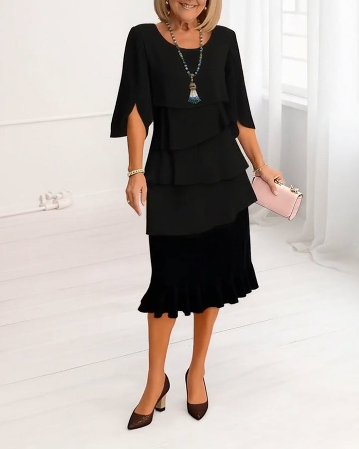 Charlotte™ | Abito midi elegante con maniche aperte