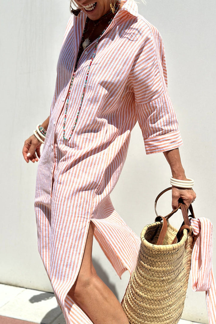Sunna | Abito Camicia a Righe Senza Tempo