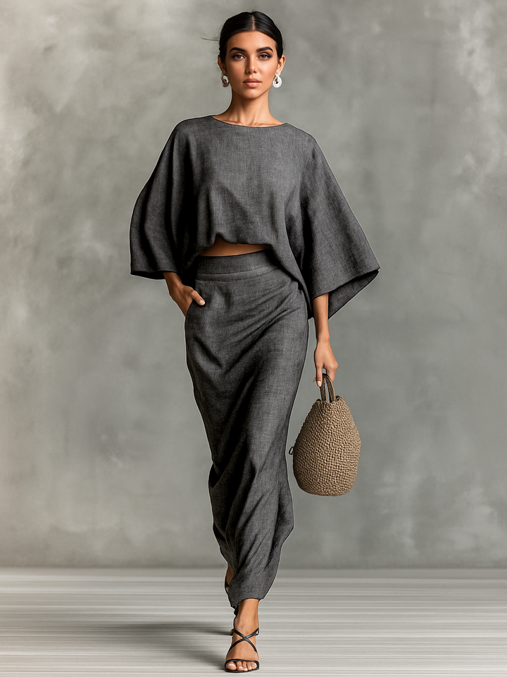 Selene | Coordinato con Top Batwing e Gonna Maxi