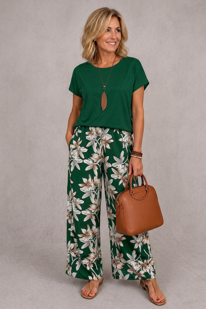 Rosie | Coordinato Floreale Elegante Due Pezzi