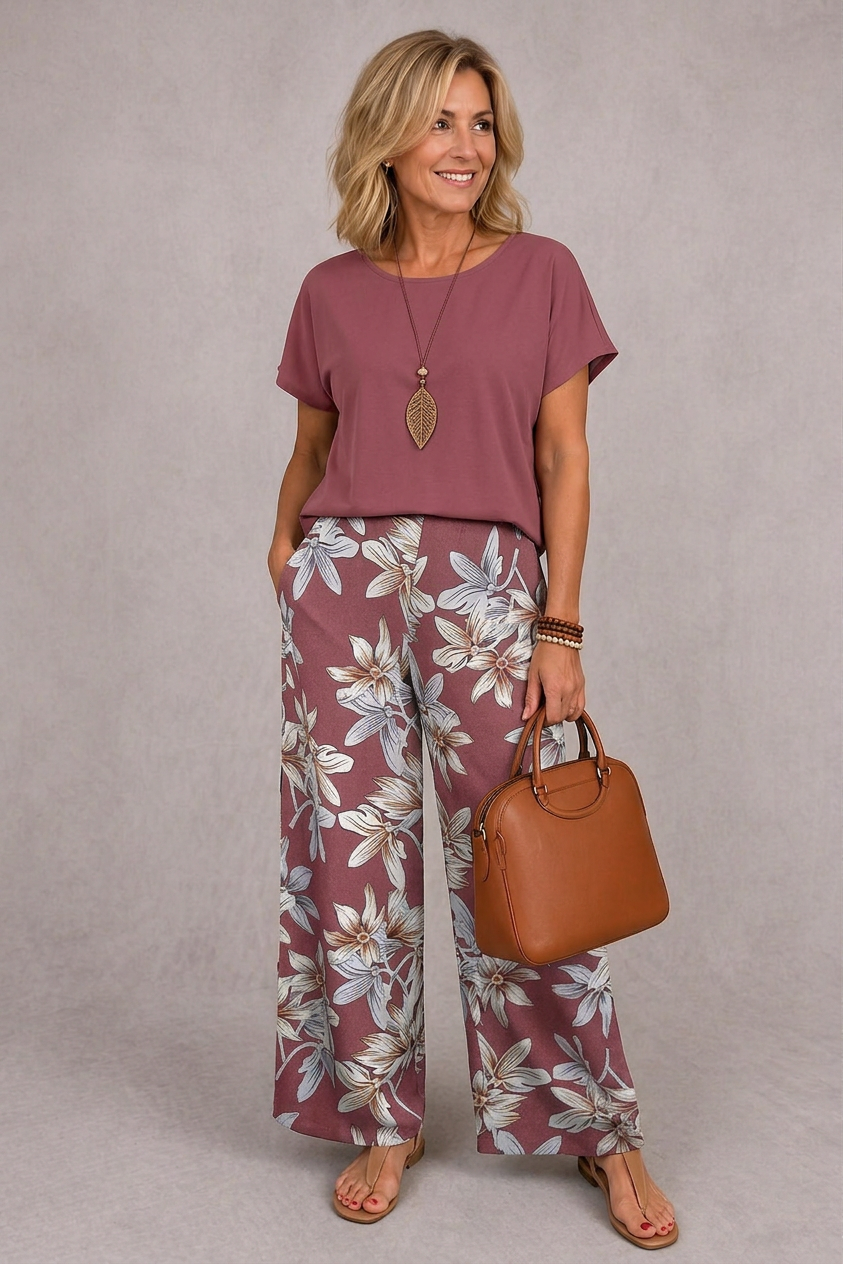 Rosie | Coordinato Floreale Elegante Due Pezzi