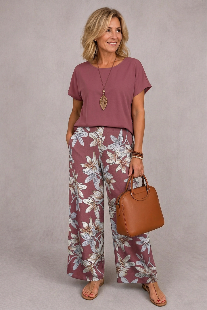 Rosie | Coordinato Floreale Elegante Due Pezzi
