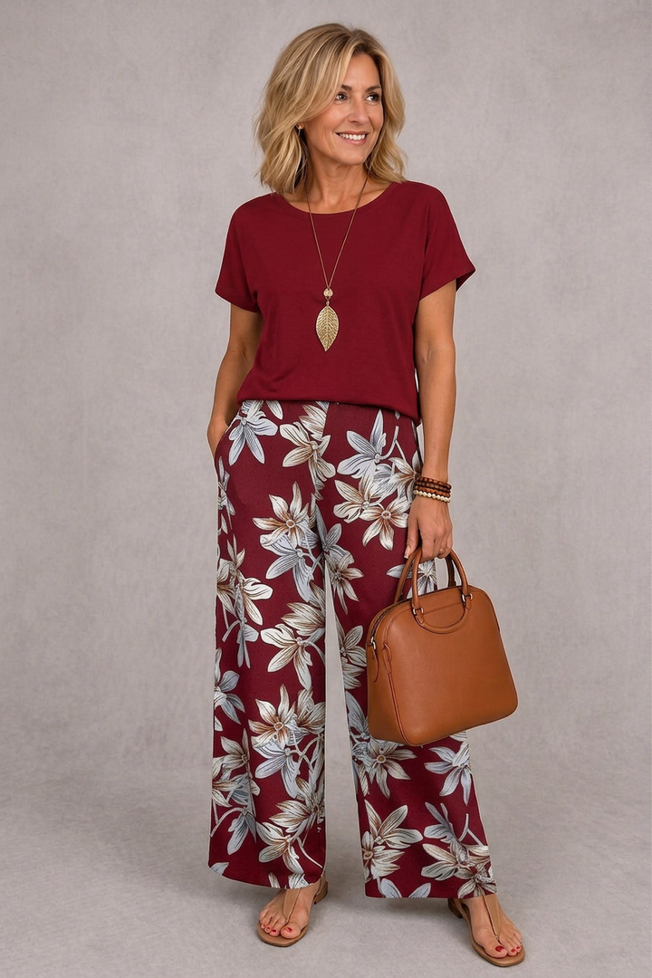 Rosie | Coordinato Floreale Elegante Due Pezzi