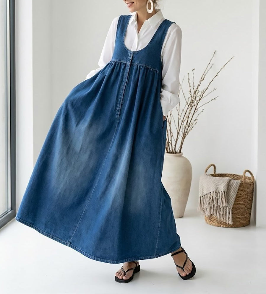 Karen | Abito Maxi Denim Vintage