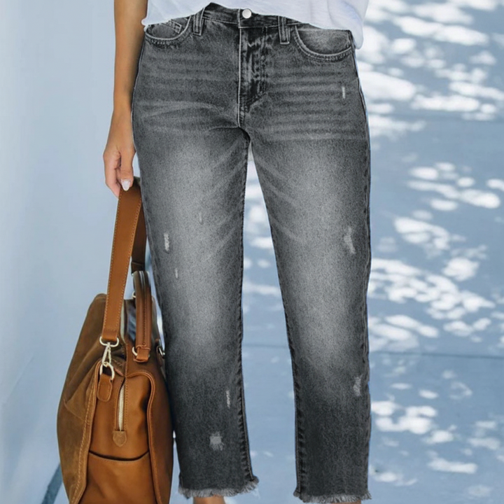 Aberjean™ | Jeans Cropped Dritti Retro