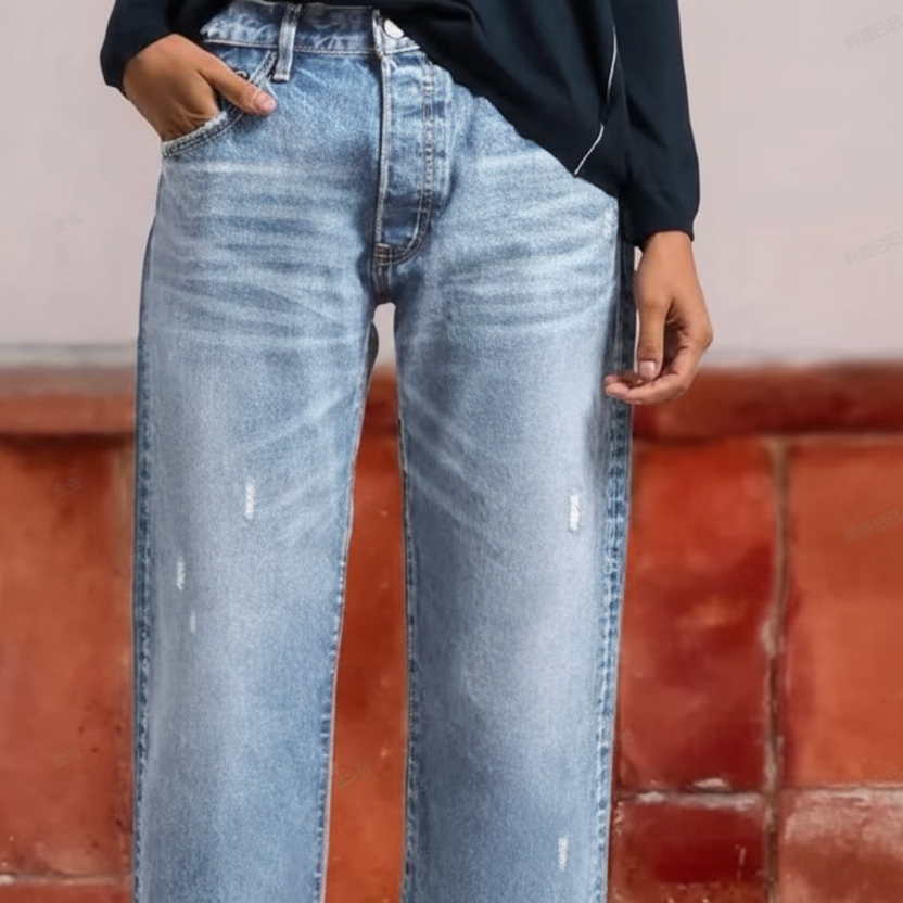 Aberjean™ | Jeans Cropped Dritti Retro