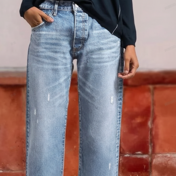 Aberjean™ | Jeans Cropped Dritti Retro