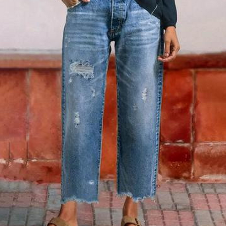 Aberjean™ | Jeans Cropped Dritti Retro