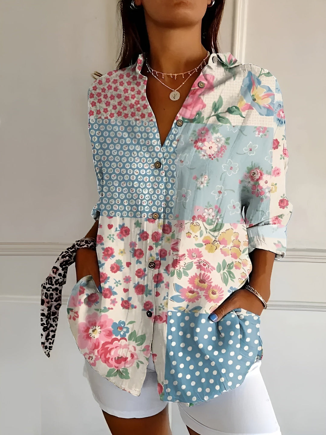Avril™ | Blusa chic con stampe originali
